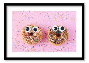 funny donuts with eyes