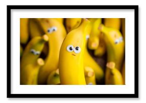 funny pack of bananas with eyes