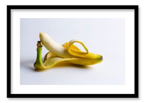 Sexy banana resting in a funny position, advetisement, humor