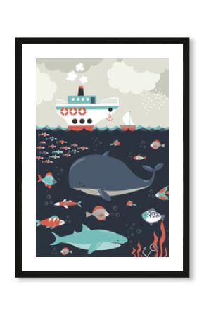 Sea life. Underwater world
