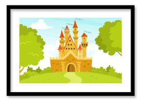 Vector Illustration of a Castle