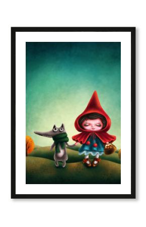 Illustraion of a Red Riding Hood