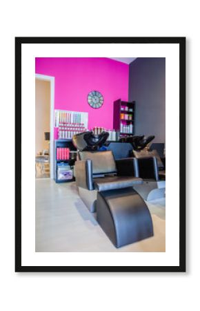 Washing head seat inside of hair and beauty salon