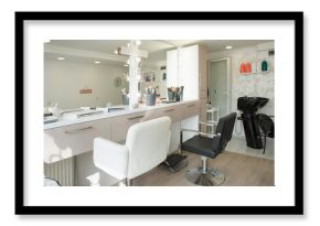 Small hair salon interior