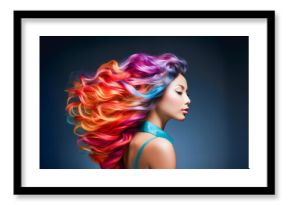 Fashion-forward and bold, this woman rocks her dyed hair and unique style with flair and grace.