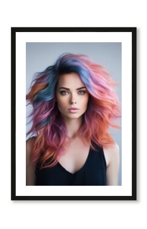 Beautiful portrait woman, facing camera