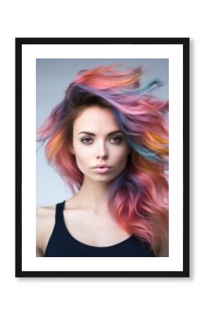 Beautiful portrait woman, facing camera