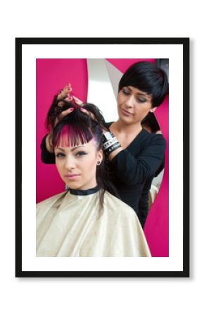 hair stylist at work