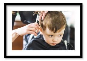 Hairdresser shears boy scissors