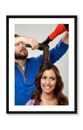 Blowing Hair At Salon