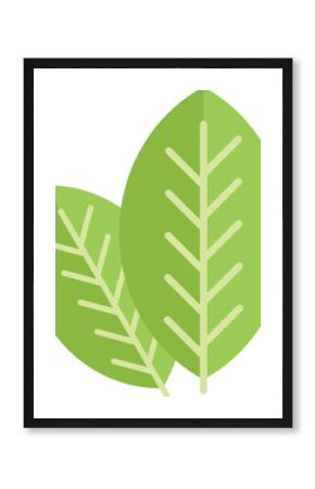 Nature leaf icon flat vector. Save water. Power eco isolated