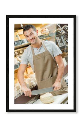 cheese shop worker at work