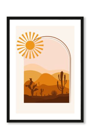 Boho Desert and Sun Abstract Home Decor