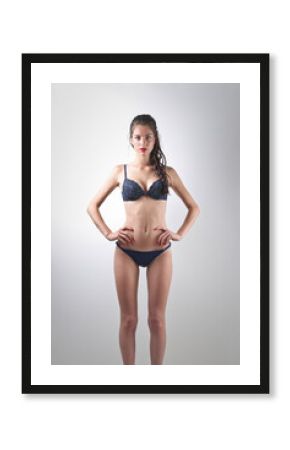 young woman in lingerie. studio shot