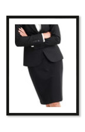 Full length of beautiful young businesswoman looking sideways isolated over white background. PNG, transparent isolated cutout, Can be superimposed on other image or background. 
