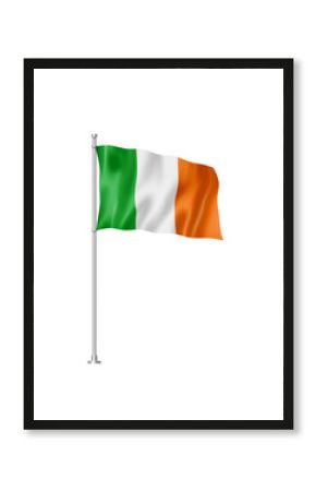 Irish flag isolated on white