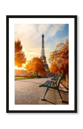 Eiffel Tower in autumn