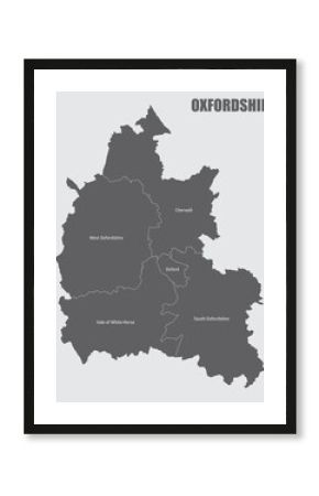 Oxfordshire county administrative map