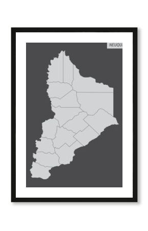 Neuquen province administrative map