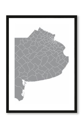 Buenos Aires province administrative map