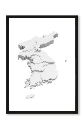 대한민국 한반도 3D 지도  Korea Peninsula 3D Map