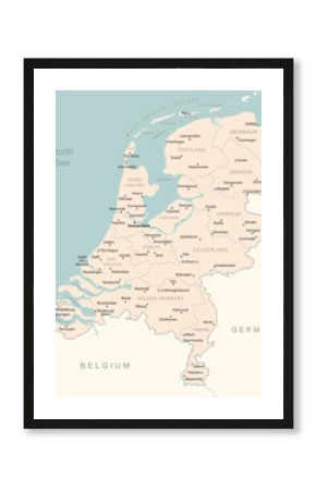 Netherlands - detailed map with administrative divisions country.