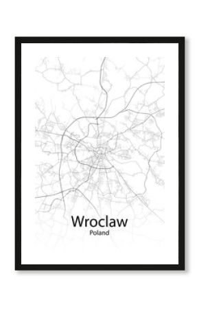 Wroclaw Poland minimalist map