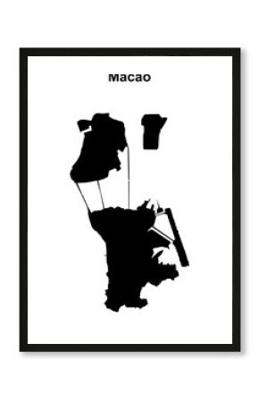 Macao blank outline map design