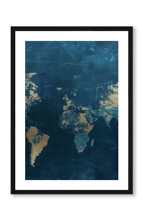 A simple, clean world map with continents depicted in a minimalist style, perfect for travel agencies and global travel businesses. Generative AI