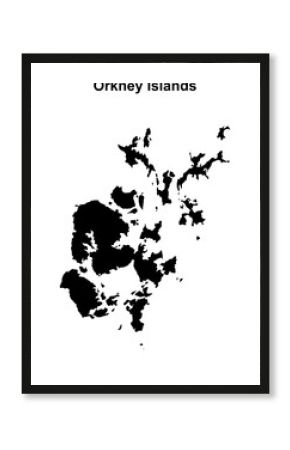 Orkney Islands blank outline map