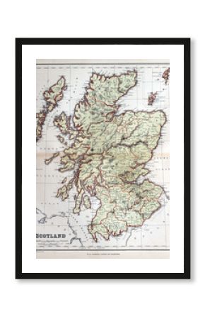 Old map of  Scotland, 1870