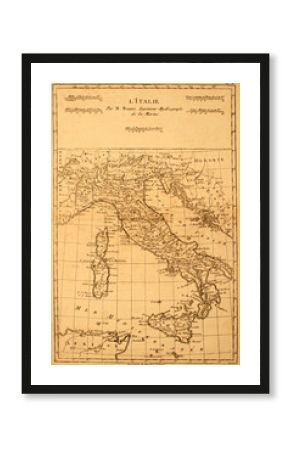 Antique map of Italy printed in 1780.