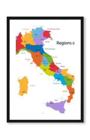 Map of administrative divisions of Italy