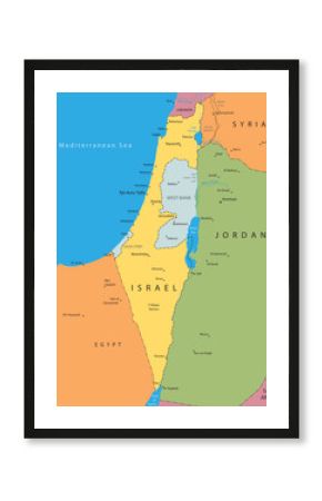 Vector map of Israel