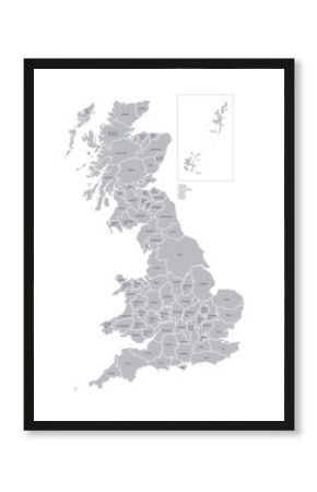 Mapa hrabstw Wielkiej Brytanii