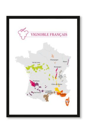 Carte du Vignoble Français