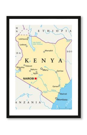 Kenya map (Kenia Landkarte)