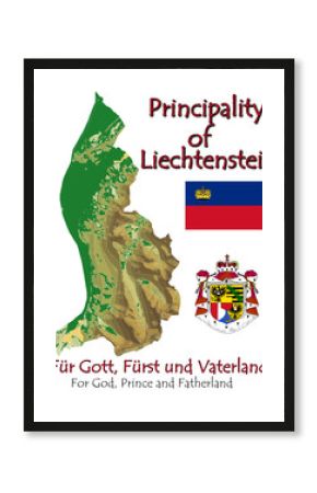 Liechtenstein Europe national emblem map symbol motto