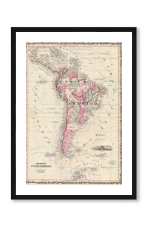 South America vintage map