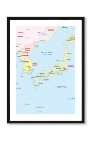 japan-korea map