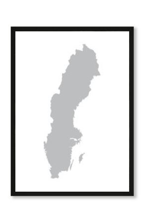 grey map of Sweden