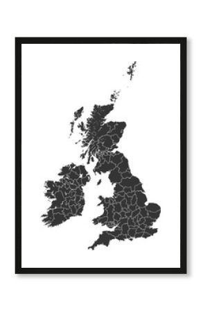 Map British Regions Counties States