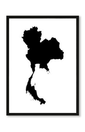 Thailand map on white background vector