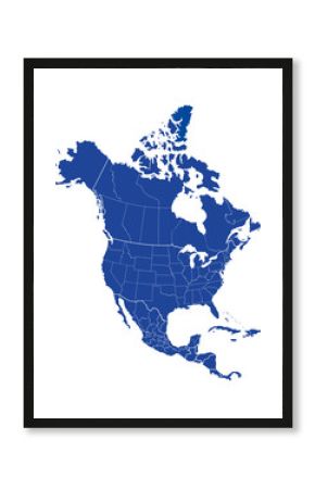 Map of North america