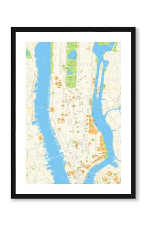 New York Map - vector illustration