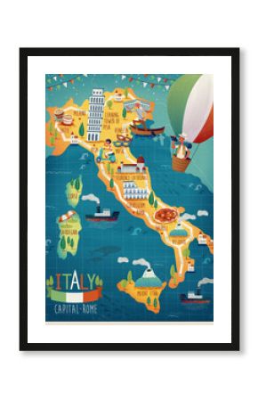 Italy travel map