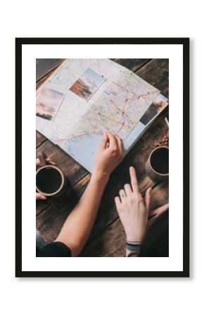 planning trip with map