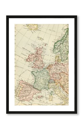Vintage Map of Europe - Early 1800 Antique Maps of the World