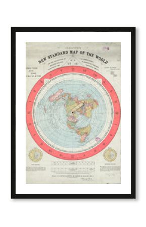 Gleason's new standard map of the world - Flat Earth Map