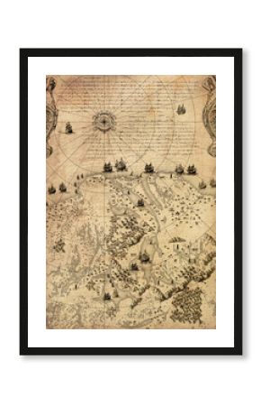 Old vintage fantasy map  